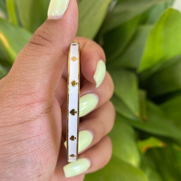Kate Spade White and Gold Bangle - Picture 3 of 7